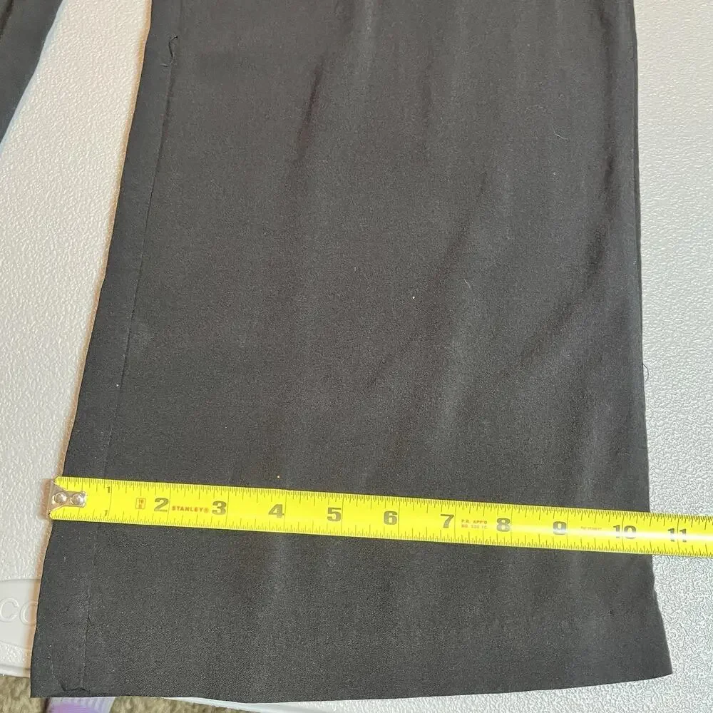 Michael Kors Straight Leg Dress Pants Womens Size 6 Black Trousers 100% Viscose